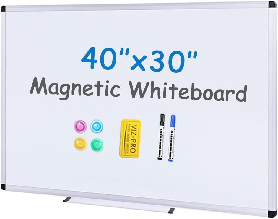 Photo 1 of VIZ-PRO Magnetic Whiteboard/Dry Erase Board, 40 X 30 Inches, 
