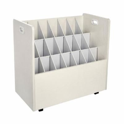 Photo 1 of AdirOffice 21-Slot Roll File Cabinet, Mobile, Specialty, White, 15.75" (625-WHI)
