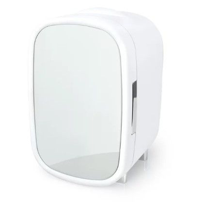 Photo 1 of ***NON-FUNCTIONAL/PARTS ONLY***
Personal Chiller Cosmetic Mini Fridge with Mirror Door for Vanity, White
