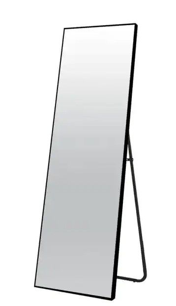 Photo 1 of 
NEUTYPE
64 in. x 21 in. Modern Rectangle Metal Framed Black Full Length Floor Mirror Standing Mirror