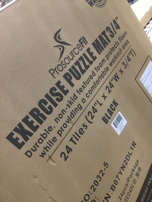 Photo 1 of Prosource Fit Extra Thick Puzzle Exercise Mat 3/4" or 1”, EVA Foam Interlocking Tiles for Protective, Cushioned Workout Flooring for Home and Gym Equipment 3/4" Thick 96 Square Feet
