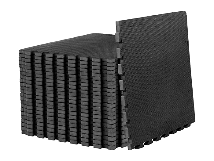 Photo 1 of Prosource Fit Extra Thick Puzzle Exercise Mat 3/4" or 1”, EVA Foam Interlocking Tiles for Protective, Cushioned Workout Flooring for Home and Gym Equipment 3/4" Thick 96 Square Feet
