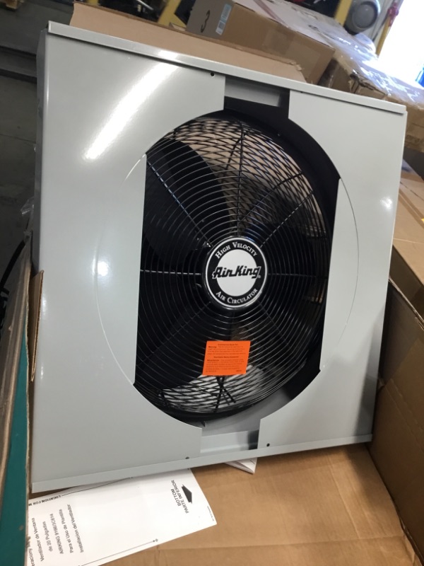 Photo 2 of ***READ COMMENTS***
Air King 20 Inch Blades Whole House 120V 3 Speed Window Fan, Gray 9166
