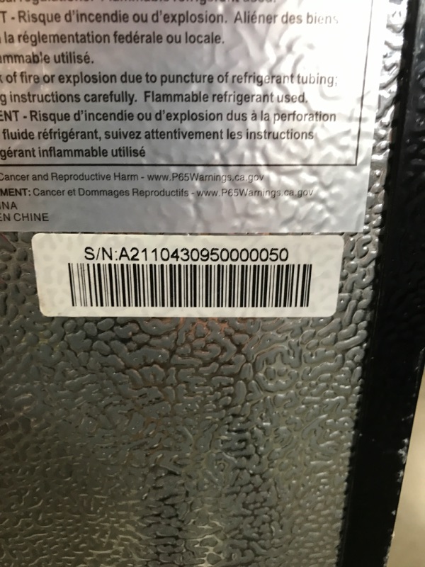 Photo 1 of **DAMAGED** Frigidaire, 4.5 Cu Ft2 Door Compact Fridge-Chrome Trim, EFR451, Platinum
