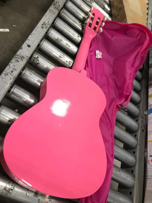 Photo 3 of **Missing Components** 30" Wood Classical Guitar with Case and Accessories for Kids/Girls/Boys/Beginners (Pink)

