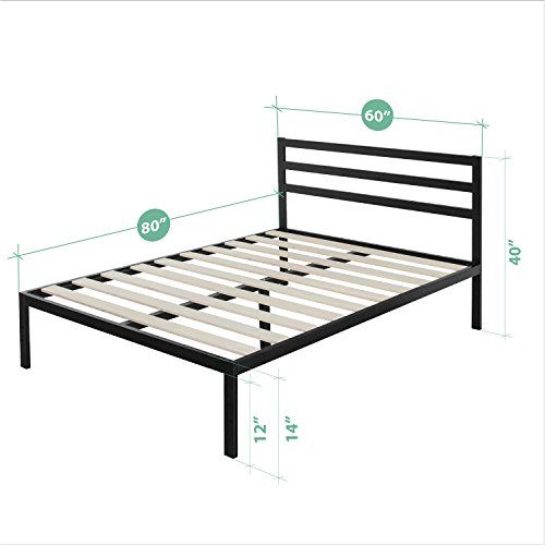 Photo 1 of **MISSING PARTS**DAMAGED* Mia Metal Platform Bed Frame | Zinus Queen
