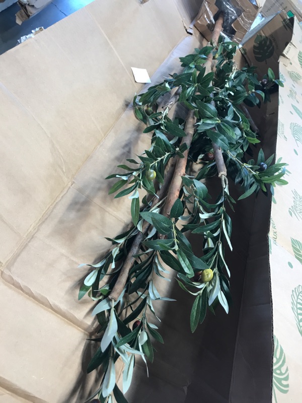 Photo 2 of **DAMAGED** Nearly Natural 82” Olive Artificial Silk Trees Green
