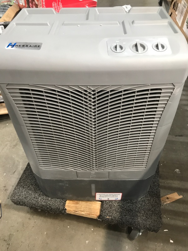 Photo 2 of **MINOR DAMAGE** Hessaire 2,200 CFM 2-Speed Portable Evaporative Cooler, Gray