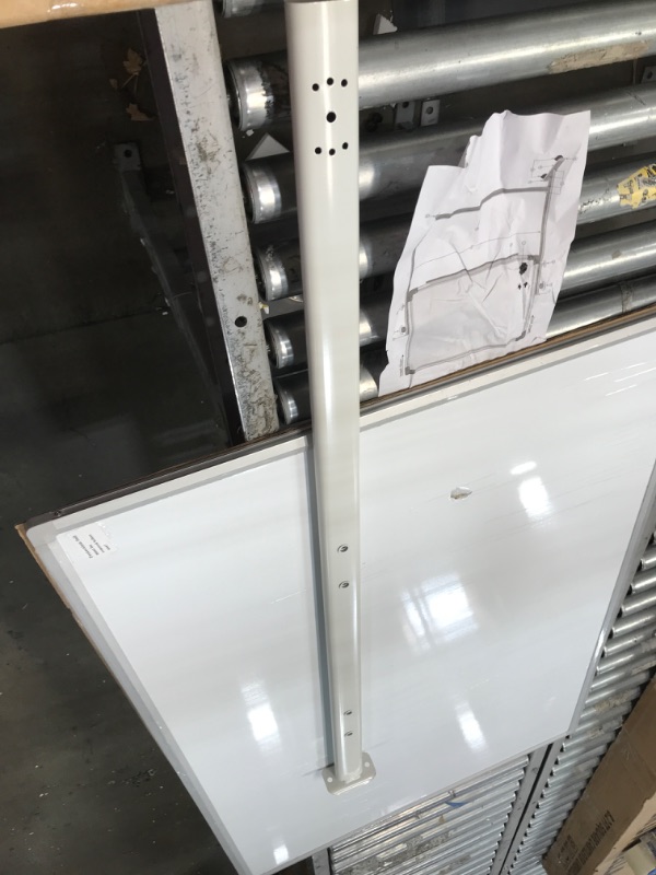 Photo 3 of **DAMAGED** Mobile Whiteboard - 48 x 32 Inches Double Sided Magnetic Dry Erase Board Large White Board on Wheels Office Classroom Rolling Whiteboard with Stand for Meeting (48" x 32", White)
