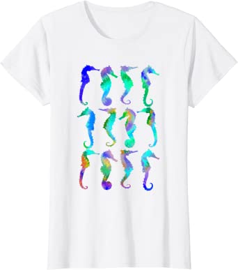 Photo 1 of Sea Fish Underwater Aquarium Ocean Biology Tie Dye Seahorse T-Shirt
FIT: WOMEN'S
SIZE: MEDIUM