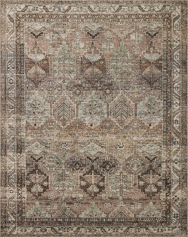 Photo 1 of Amber Lewis x Loloi Billie Collection BIL-03 Clay / Sage, Traditional 5'-0" x 7'-6" Area Rug
