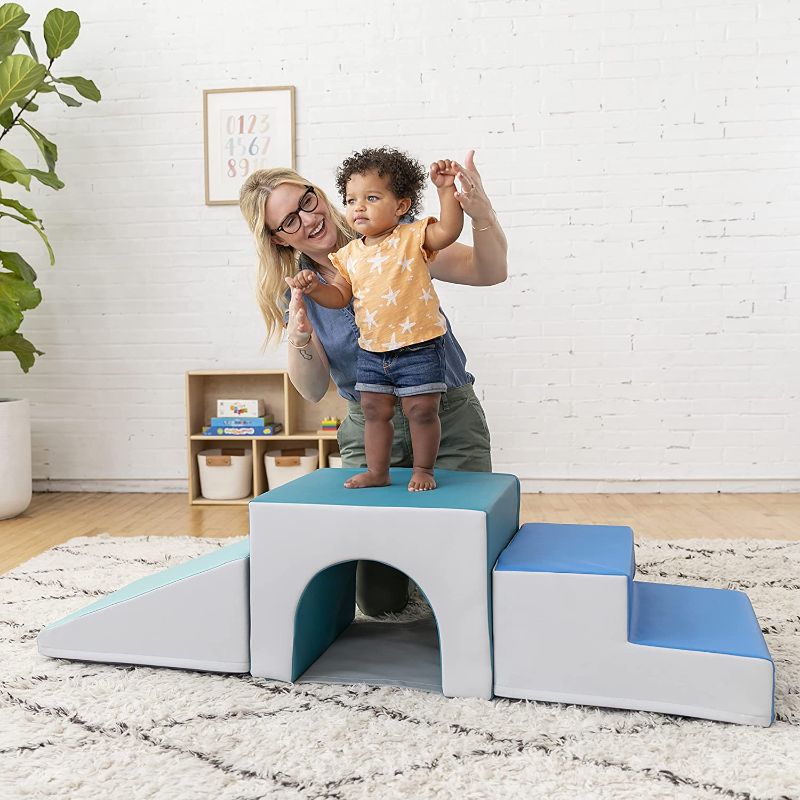 Photo 1 of ECR4Kids - ELR-12717F-CT SoftZone Single-Tunnel Foam Climber, Freestanding Indoor Active Play Structure for Toddlers and Kids, Safe Soft Foam Play Set, Easy to Assemble, Contemporary
