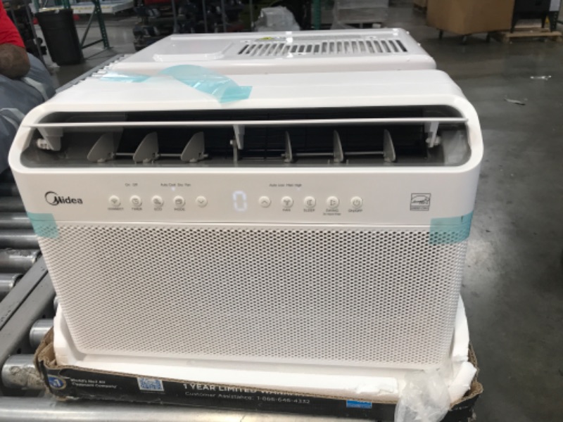 Photo 2 of Midea 8,000 BTU U-Shaped Smart Inverter Window Air Conditioner–Cools up to 350 Sq. Ft., Ultra Quiet with Open Window Flexibility, Works with Alexa/Google Assistant, 35% Energy Savings, Remote Control
