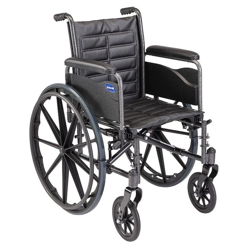 Photo 1 of **MISSING LEG REST**
Invacare Tracer EX2 Wheelchair for Adults | Standard Folding | 18 Inch Seat | Full Arms

