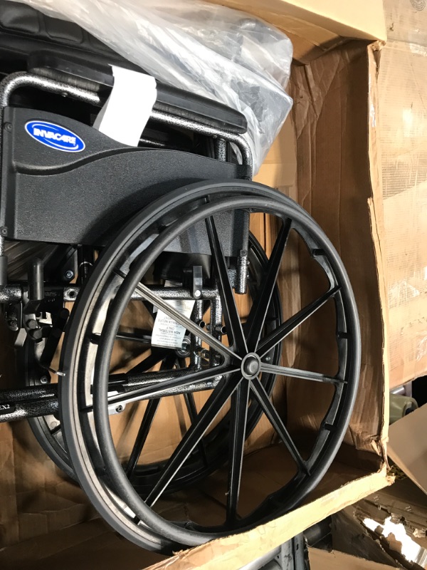 Photo 2 of **MISSING LEG REST**
Invacare Tracer EX2 Wheelchair for Adults | Standard Folding | 18 Inch Seat | Full Arms
