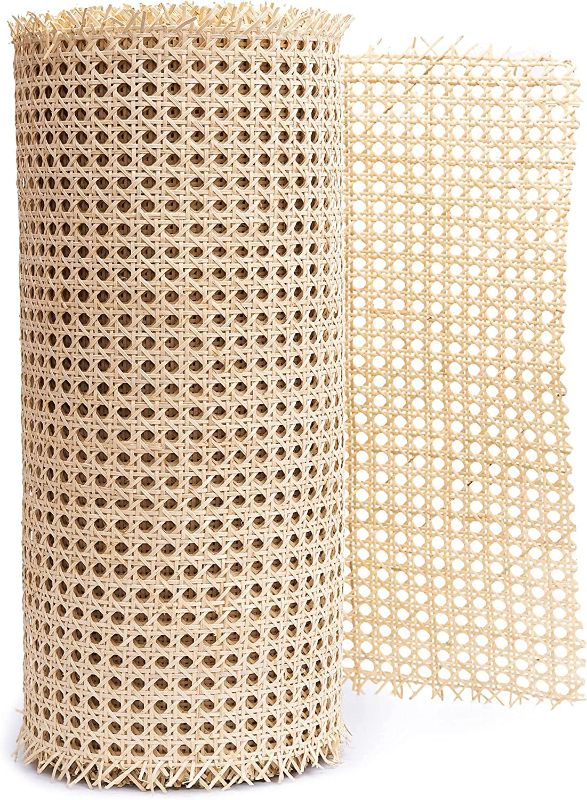 Photo 1 of 24" Width Natuaral Rattan Webbing for Caning Projects | 24" W x 5 ft L | Pre - Woven Open Mesh Cane - Cane Webbing Sheet- Natural Rattan Cane Webbing roll (5 FEET)
- Minor cosmetic damaged 