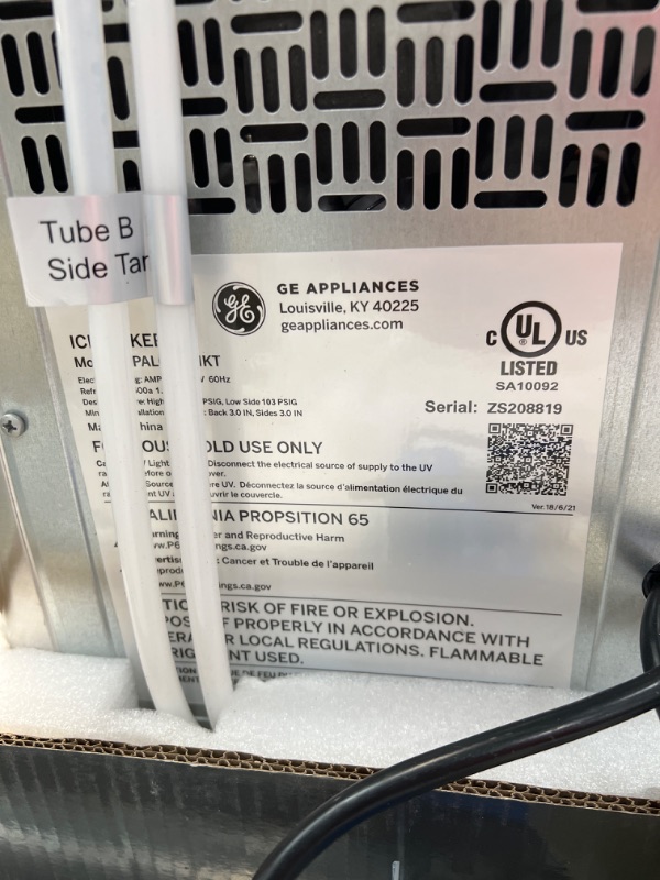 Photo 5 of GE Profile Opal | Countertop Nugget Ice Maker with Side Tank | Portable Ice Machine Makes up to 24 lbs. of Ice Per Day | Stainless Steel Finish
