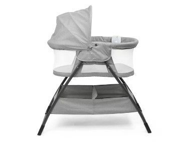 Photo 1 of Baby Delight Beside Me Doze Deluxe Bedside Bassinet - Pebble Gray Fashion - Storage Basket - Removable Music, Lights, Vibration Unit - Ages 0-5 Months - JPMA Certified
