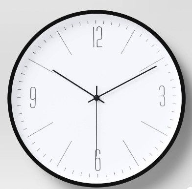 Photo 1 of 19" Plastic Wall Clock White/Black - Project 62™

