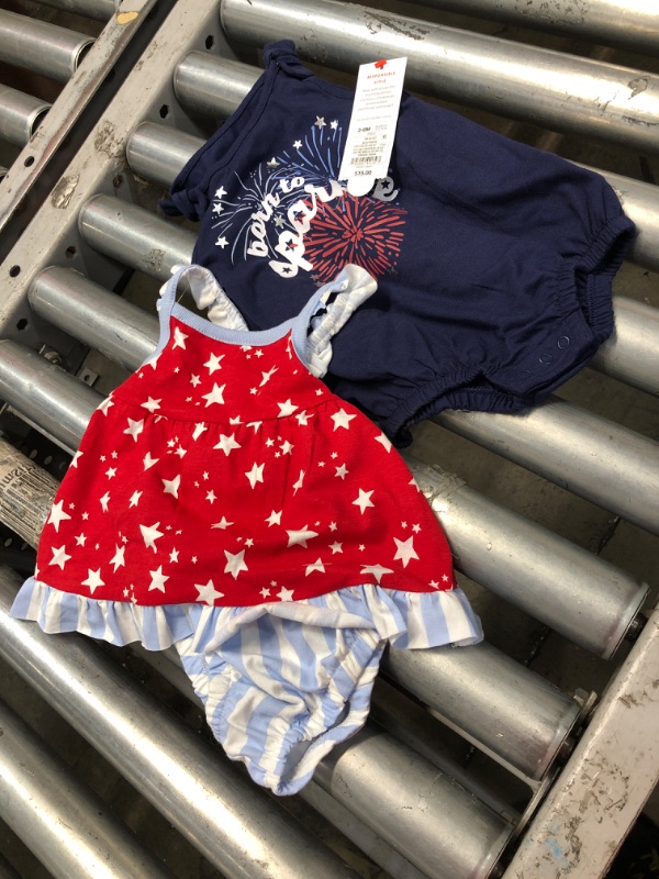 Photo 2 of Baby Girls' 2pk Americana Romper - Cat & Jack™ Navy Blue
Size: 3-6M
