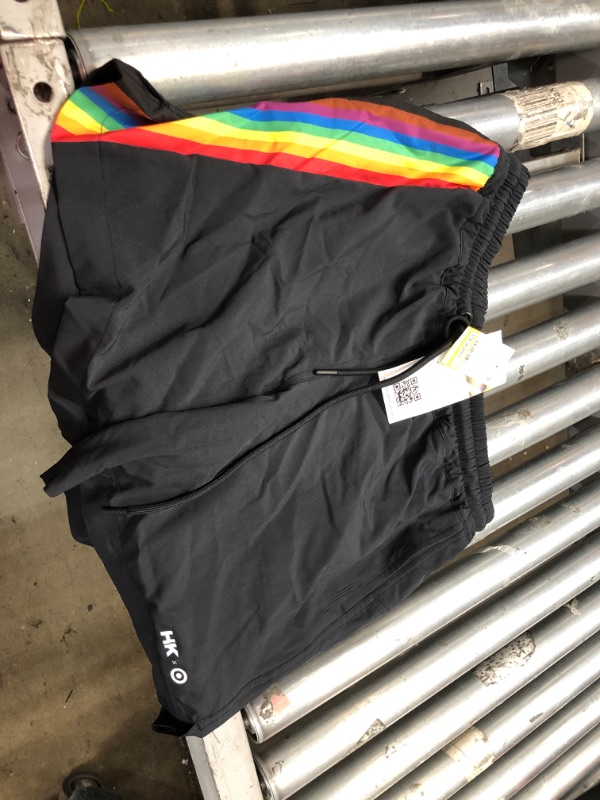 Photo 2 of Pride Adult Huankind Swi Trunks - Rainbow Striped
Size: M
