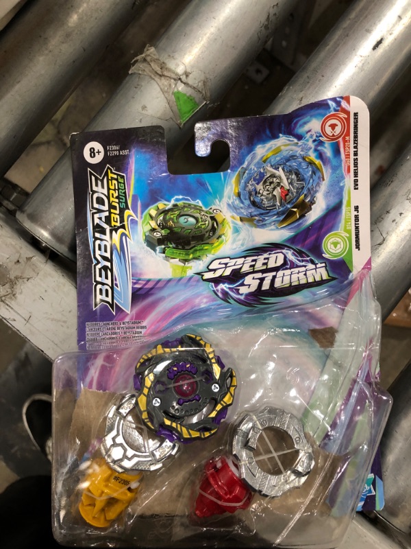 Photo 2 of Beyblade Burst Surge Speedstorm Evo Helios Blazebringer and Jormuntor J6 Dual Pack

