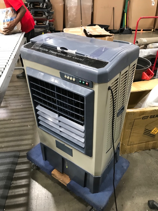 Photo 6 of -DAMAGED!
Uthfy 3531 CFM Portable Evaporative Air Cooler for Outdoor Use,3 Speeds Cooling Fan with 2 Ice Box,10.6 Gallons Water Tank, 4 Universal Wheel,for Room Garage Commercial,Gray,One Size,HY-JH-40BI
