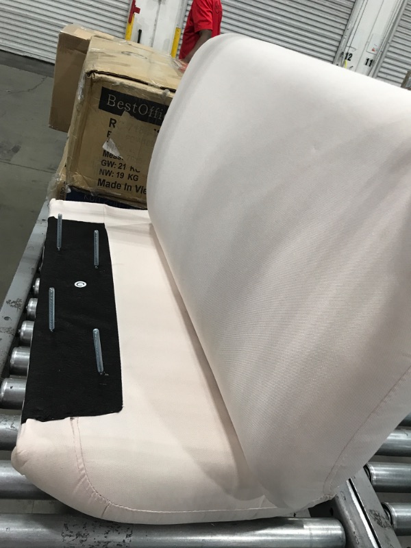 Photo 4 of  Sofa Futon - Premium Upholstery and Wooden Legs - light Pink