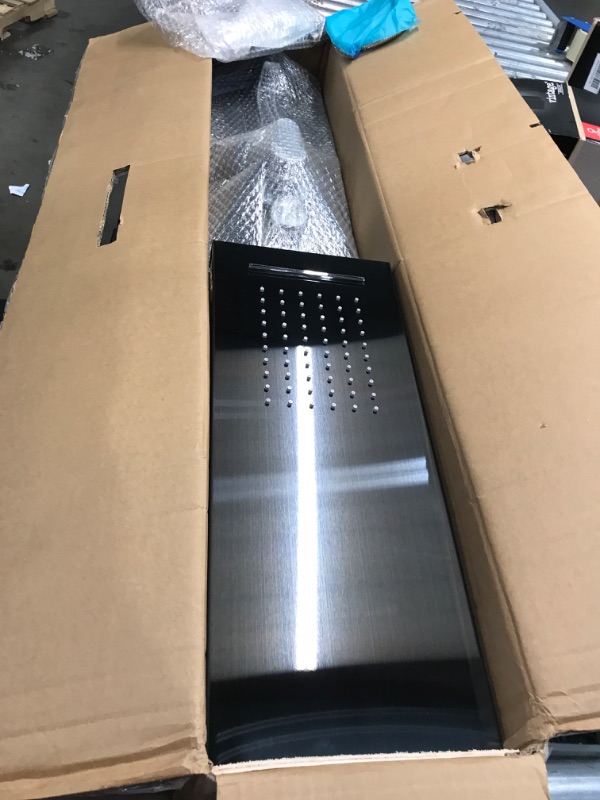 Photo 2 of AlenArt Shower Panel System, Massage Jets Handheld Sprayer, Rainfall Waterfall Shower Head Stainless Steel Wall Mount Massage Multi-Function Bathroom Shower Panel Tower System