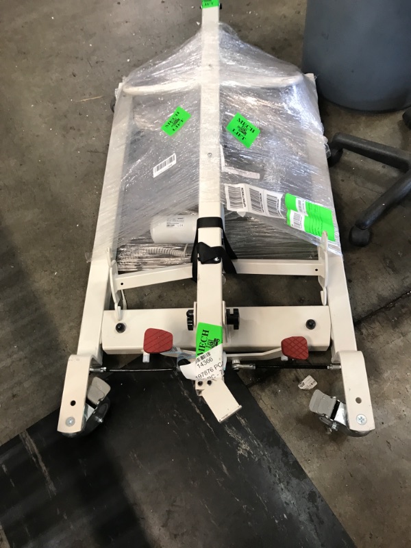 Photo 2 of **PARTS ONLY**MISSING IMPORTANT PART**

Hi-Fortune Patient Lift Electric Unfoldable Hydraulic Body Transfer for Home Use Seniors Easy-Assembly and Heavy-Duty, Battery-Powered with Low Base, 400lb Weight Capacity with Medium U-Sling, White
