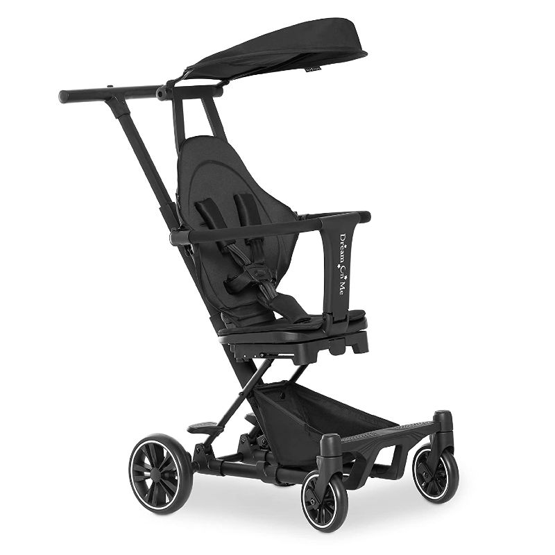 Photo 1 of ***USED*** Dream On Me Drift Rider Stroller with Canopy in Black, Sturdy Design, 360 Angle Rotation, Compact Folding, Soft Ride Wheels, Sun Protection
