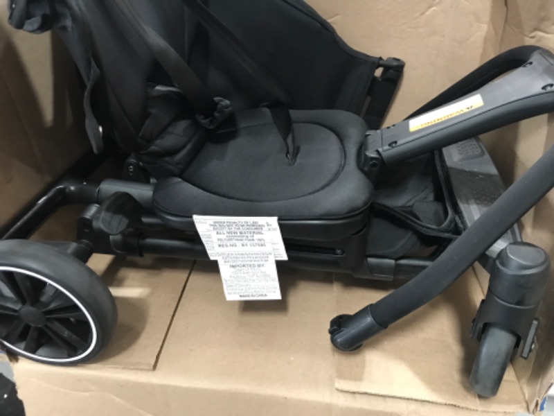 Photo 3 of ***USED*** Dream On Me Drift Rider Stroller with Canopy in Black, Sturdy Design, 360 Angle Rotation, Compact Folding, Soft Ride Wheels, Sun Protection
