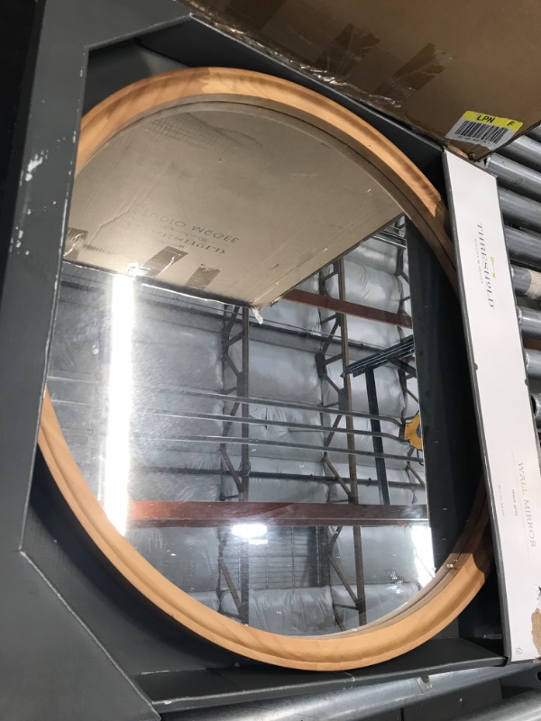 Photo 1 of 26" Classic Wood Round Mirror - Threshold™

