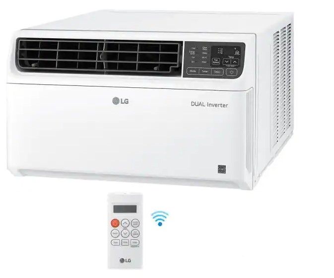 Photo 1 of ***INCOMPLETE*** LG Electronics 14,000 BTU 115-Volt Dual Inverter Smart Window Air Conditioner LW1522IVSM Cools 800 Sq. Ft. with Remote, Wi-Fi Enabled