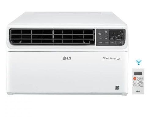 Photo 1 of LG 23,500 BTU DUAL Inverter Smart Window Air Conditioner, Cools 1,440 Sq. Ft., Ultra Quiet Operation, Up to 50% More Energy Savings, ENERGY STAR®, with LG ThinQ, Amazon Alexa & Hey Google, 230/208V
