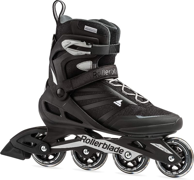 Photo 1 of Rollerblade Zetrablade Men's Adult Fitness Inline Skate, Black and Silver, Performance Inline Skates- size 10
