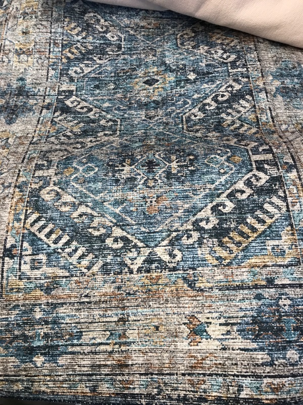 Photo 2 of 2'6"X7'6" Loloi II Skye Oriental Denim / Natural Area Rug
