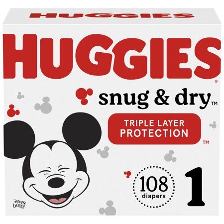 Photo 1 of Huggies Snug & Dry Baby Diapers Size 1 108 Ct
