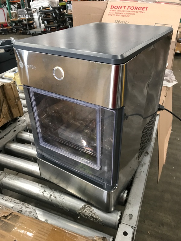 Photo 4 of DAMAGED!! GE Profile Opal | Countertop Nugget Ice Maker with Side Tank | Portable Ice Machine with Bluetooth Connectivity | Smart Home Kitchen Essentials | Stainless Steel Finish | Up to 24 lbs. of Ice Per Day
**DENTS**