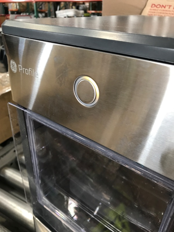 Photo 3 of DAMAGED!! GE Profile Opal | Countertop Nugget Ice Maker with Side Tank | Portable Ice Machine with Bluetooth Connectivity | Smart Home Kitchen Essentials | Stainless Steel Finish | Up to 24 lbs. of Ice Per Day
**DENTS**