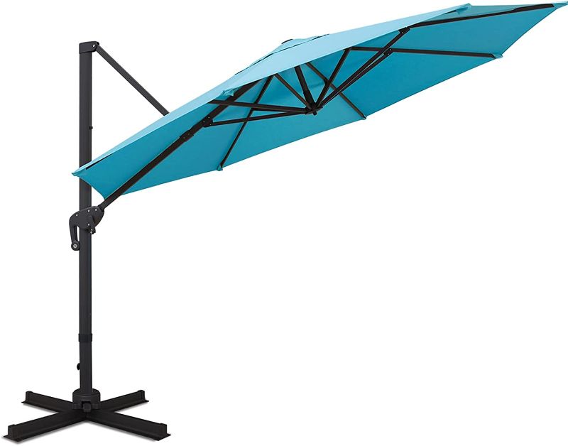 Photo 1 of 11FT Cantilever Patio Umbrella Round Deluxe Offset Umbrella