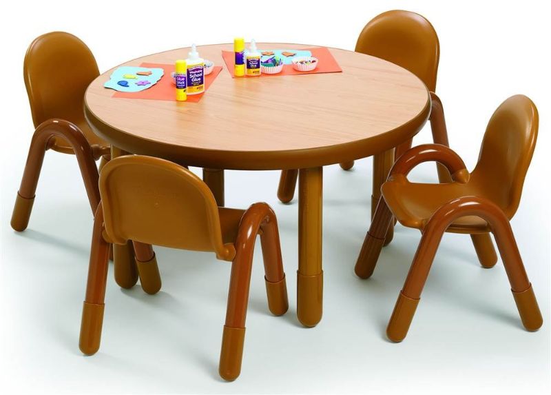 Photo 1 of INCOMPLETE Angeles Baseline 36" Round School Kids Table, Homeschool/Playroom/Daycare/Classroom Furniture Table Set, Natural Wood
**MISSING LEGS**
