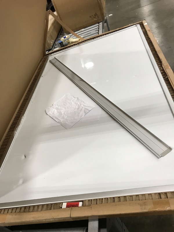 Photo 5 of DAMAGED, Flash Furniture 5-Foot x 3-Foot Magnetic Marker Board (White)
**HOLE ON WHITE BOARD**