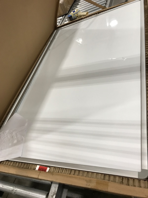 Photo 6 of DAMAGED, Flash Furniture 5-Foot x 3-Foot Magnetic Marker Board (White)
**HOLE ON WHITE BOARD**