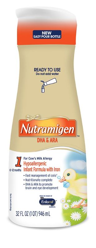 Photo 1 of *EXP:06/01/2023* Enfamil Nutramigen Baby Formula, Hypoallergenic, Lactose Free Formula with Enflora LGG, Fast Relief from Crying & Colic, DHA for Brain Support, Ready -to-Use Bottle, 32 Fl Oz
