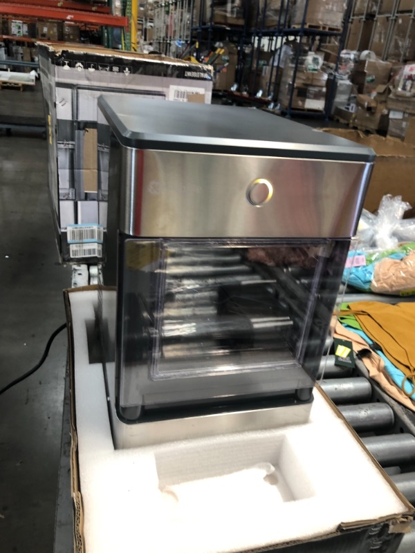 Photo 2 of GE Profile Opal | Countertop Nugget Ice Maker with Side Tank | Portable Ice Machine Makes up to 24 lbs. of Ice Per Day | Stainless Steel Finish
