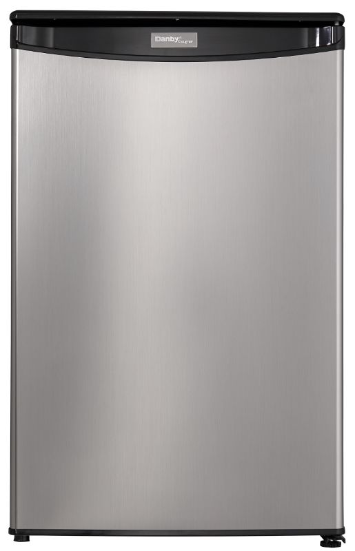 Photo 1 of Danby DAR044A4BSLDD-6 Compact Refrigerator 4.4 Cu. Ft. Black/Stainless Steel
