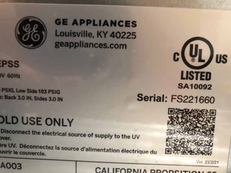 Photo 4 of ***Parts Only***MAKES A NOISE**GE Profile XPIO13SCSS 24.0 Lbs Smart Opal 2.0 Nugget Ice Machine in Stainless Steel
