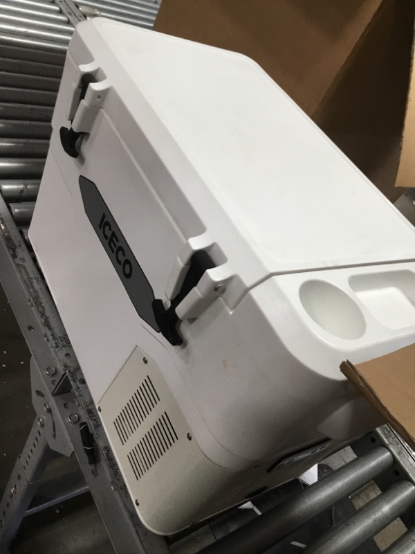 Photo 1 of ICECO JP42 Pro, 3 in 1 Refrigerator, 12 Volt Portable Fridge Freezer Cooler, Powered by SECOP, Rotomolded Construction, 0??50?, DC 12/24V, AC 110/240V (White)
