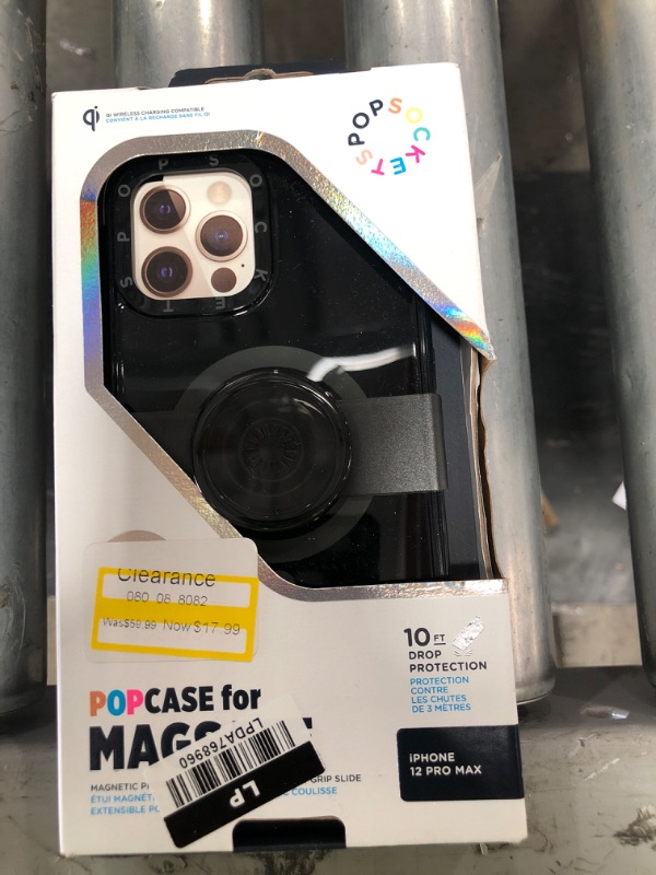 Photo 1 of PopSockets PopCase and Slide - Designed for iPhone 12 Pro Max - Compatible with MagSafe Accessories - Black
